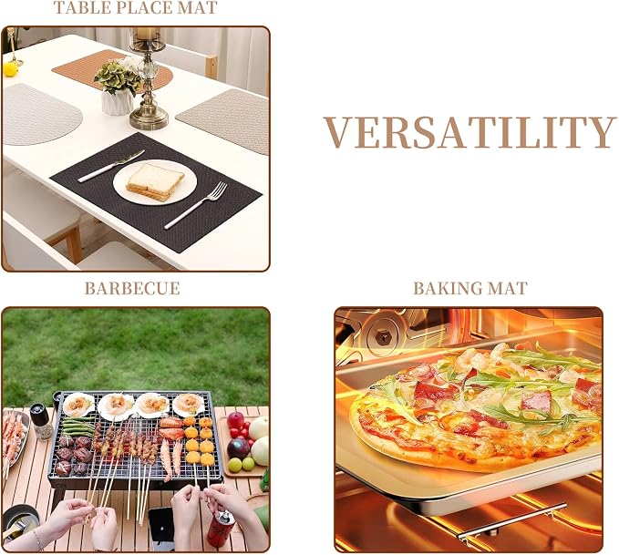 METAONLY Grill Mats For Outdoor Grill, Bbq Grill Cooking Mat, Bbq Grilling Mat, Non Stick Grill Sheets 15.74" x 23.62"，6 Pack