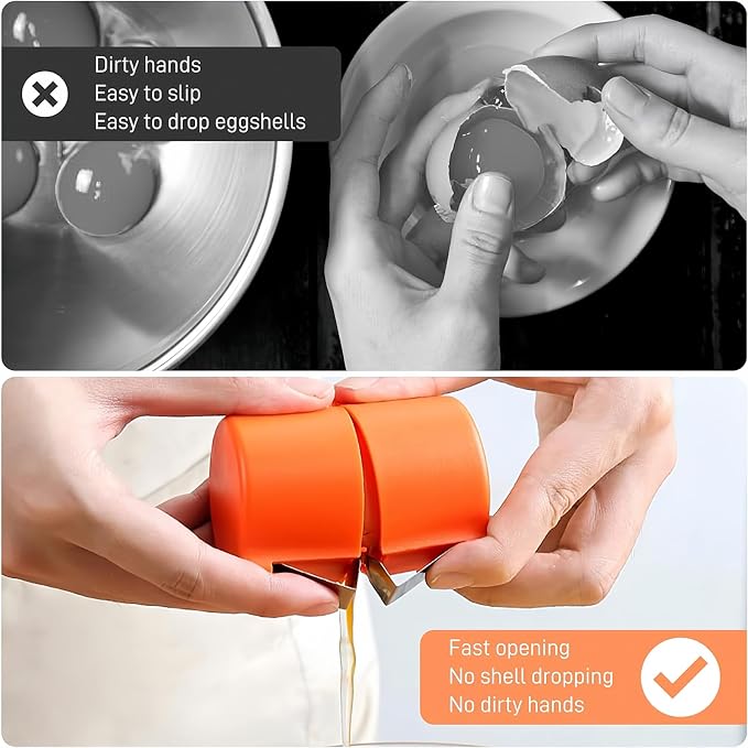 3 PCS Egg Shell Opener,Premium Egg Cracker, Egg Peeler can Break Eggs Quickly,Egg Cracker Tool for Raw Eggs,Kitchen Gadgets,Egg Slicer,Egg Opener Tool,Egg Separator for Raw Eggs