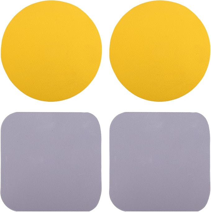 LUTER 4pcs Jar Opener Gripper Pad for Seniors with Weak Hands, Rubber | Multi-function Silicone Bottle Opener Lid Cap Rubber Gripper Pads Kitchen Coasters Gadgets, Yellow, Gray