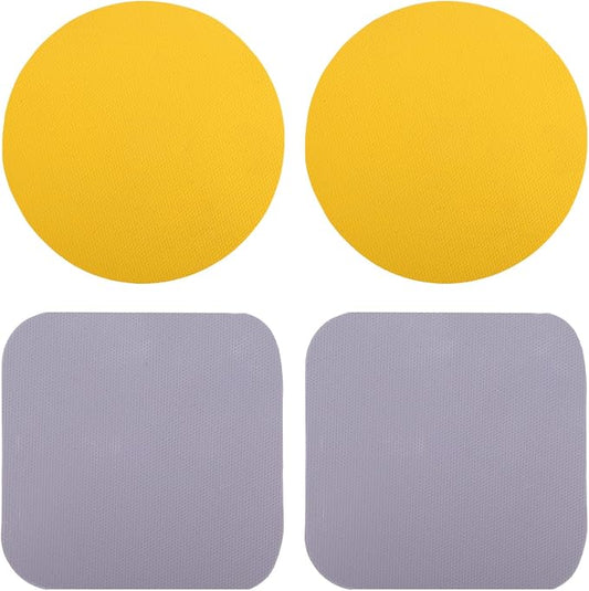 LUTER 4pcs Jar Opener Gripper Pad for Seniors with Weak Hands, Rubber | Multi-function Silicone Bottle Opener Lid Cap Rubber Gripper Pads Kitchen Coasters Gadgets, Yellow, Gray
