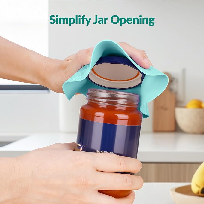 NiHome Silicone Jar Opener Gripper Pads, 6 In for Seniors, Macaron, 4 Pack | Textured Back Pattern For Superior Grip, Food-Grade Silicone, Heat-Resistant Multi-Use Kitchen Pad For Jars, Pots, Spoons