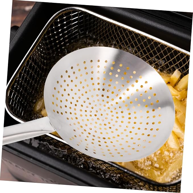 Stainless Steel Colander Mesh Spoon Strainer Filter Strainer Hot Pot Spoon Food Strainer Kitchen Cookware Skimmer Ladle Filtering Ladle Filter Spoon Kitchen Gadget Soup Ladle