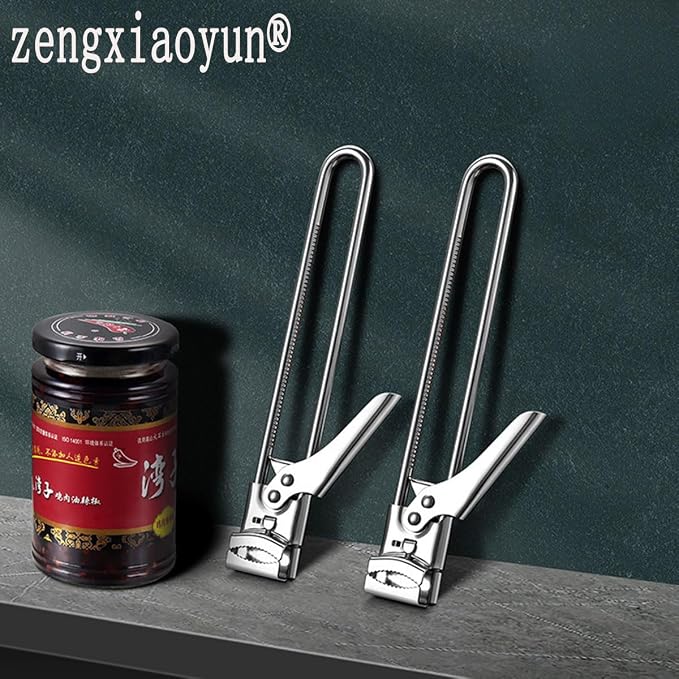 2PCS Master Jar & Bottle Opener,Adjustable Multifunctional Stainless Steel Can Opener Jar Lid Gripper,Manual,Kitchen Accessories