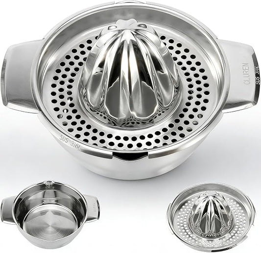 Premium 316L Stainless Steel Lemon Squeezer & Manual Juicer - Heavy Duty Hand Press for Orange, Citrus, Lime | Dishwasher Safe & Anti-Corrosion