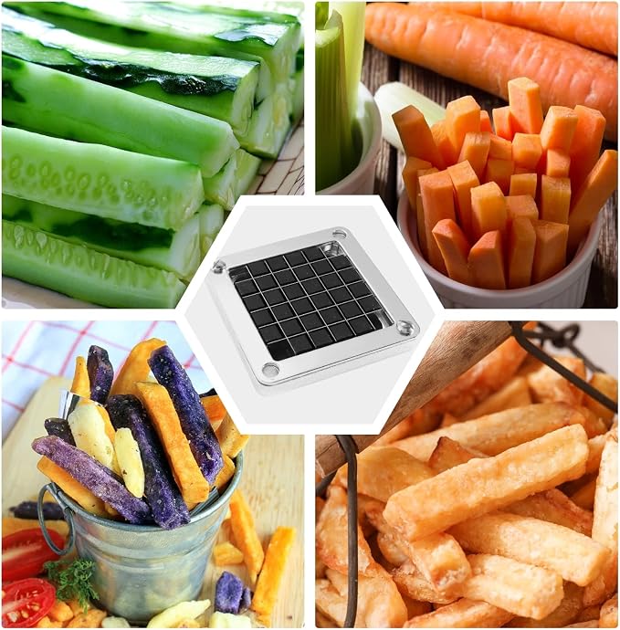 Replacement Chopper Blade Commercial Vegetable Chopper Dicer Stainless Steel Blade for Fruit Cutting Machine Tomato French Fries Cutter (1/2″ Blade)