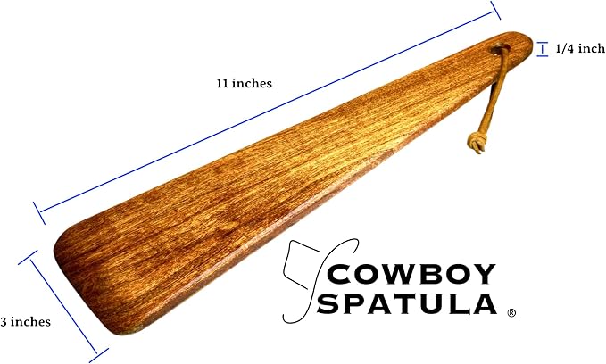 COWBOY SPATULA - Mesquite Wood Spatula, Handmade in Texas, Made in USA, Perfect for cast iron cookware, steel cookware, nonstick cookware - Personalization Optional (Christmas - Cowboy Christmas)