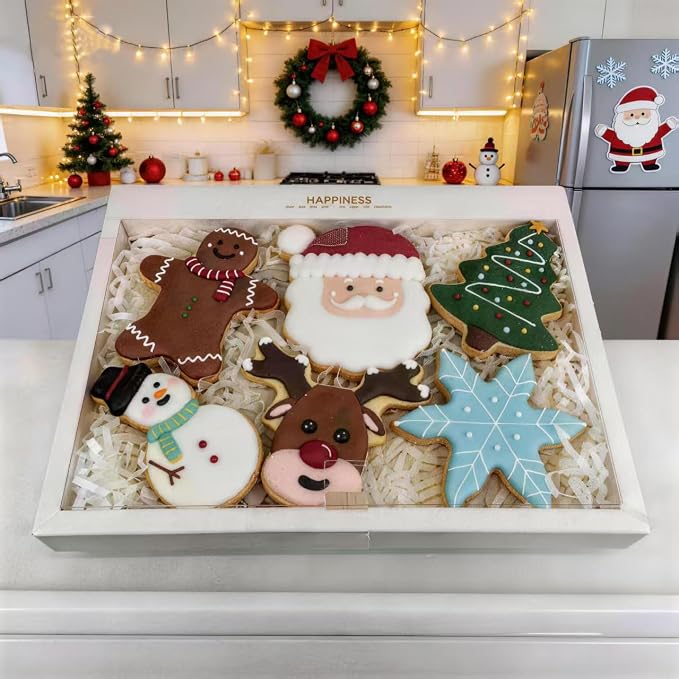 MrCookie 4" Large Christmas Cookie Cutters Set | Thickened Stainless Steel