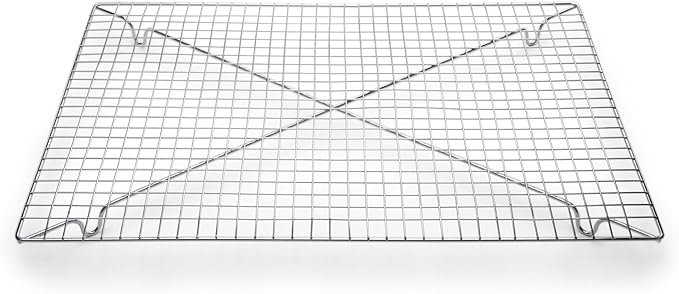 Fox Run Rectangular Cooling Rack, Iron/Chrome, 18-Inch x 12.5-Inch, Metallic