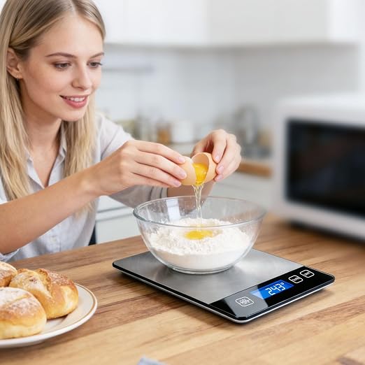 33lb Digital Kitchen Food Scale | Food Scales for Kitchen Weight Grams and Ounces Pounds/Ounces/Grams be Freely Changed for Daily Use Home Baking