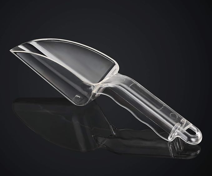 New Star Foodservice Commercial Grade Polycarbonate Plastic Utility Ice Scoop, Clear, 6 oz