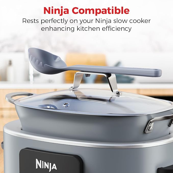 Goldlion Silicone Soup Ladle for Ninja PossibleCooker PRO, PLUS and More | Non-scratch soft silicone coating, built-in rest, heat-resistant, fits Ninja PossibleCooker perfectly
