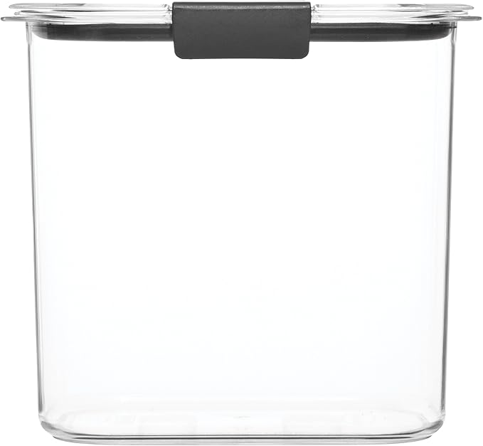 Rubbermaid Brilliance 12-Cup Airtight Food Storage Container,Perfect for Pantry Staples,Clear/Grey,(Pack of 2)