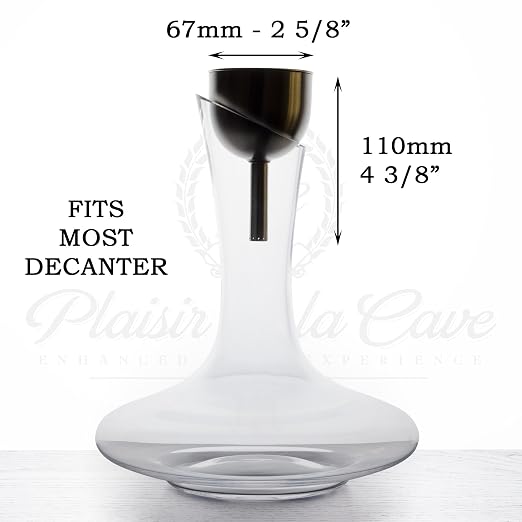 3in1 Steel Funnel with Strainer (Wine Shower + Aerator + Filter) - Improves Wine & Clears Residues