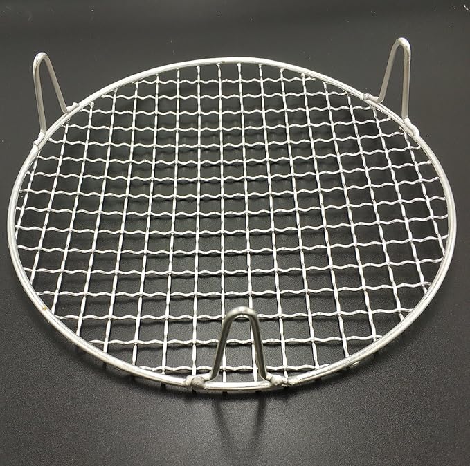 Canning Rack with 2" Height Legs Dia 7" Round Stainless Steel Cross Wire Barbecue Carbon Baking Net Grill Pan Grate for Instant Pot/Pressure Cooker/Oven (180mm/7)