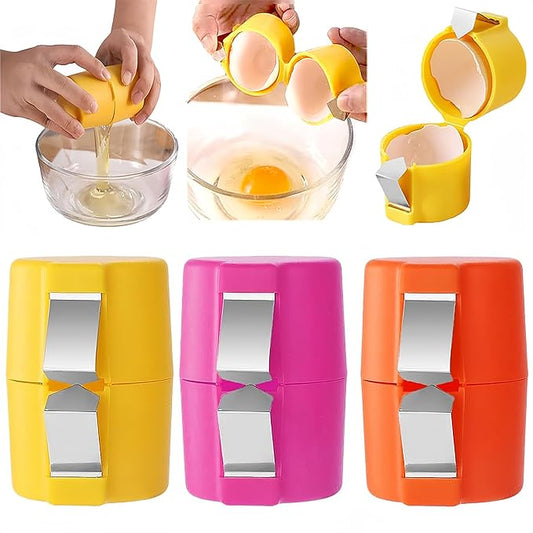 3 PCS Egg Shell Opener,Premium Egg Cracker, Egg Peeler can Break Eggs Quickly,Egg Cracker Tool for Raw Eggs,Kitchen Gadgets,Egg Slicer,Egg Opener Tool,Egg Separator for Raw Eggs