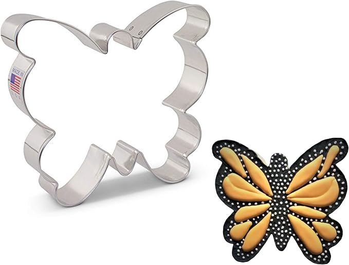 Ann Clark Cookie Cutters Large Butterfly/Moth Cookie Cutter, 4.5" Made in USA