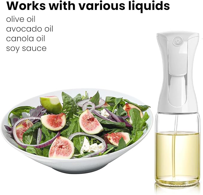 Mistifi Oil Sprayer for Cooking, 150ml Glass Olive Oil Sprayer, Fine Mist Spray Bottle for Air Fryer, Nonstick Frying, Salad, BBQ, Refillable Kitchen Oil Spray (PS88606)