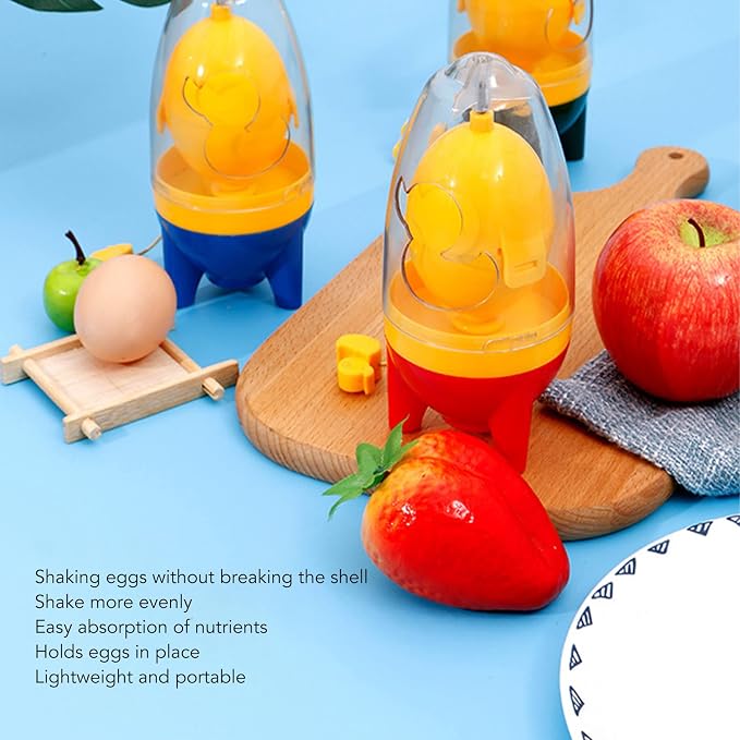 Golden Egg Machine, Egg Yolk & White Mixer - Manual Shaker & Spinner - Pull Rope (Red)