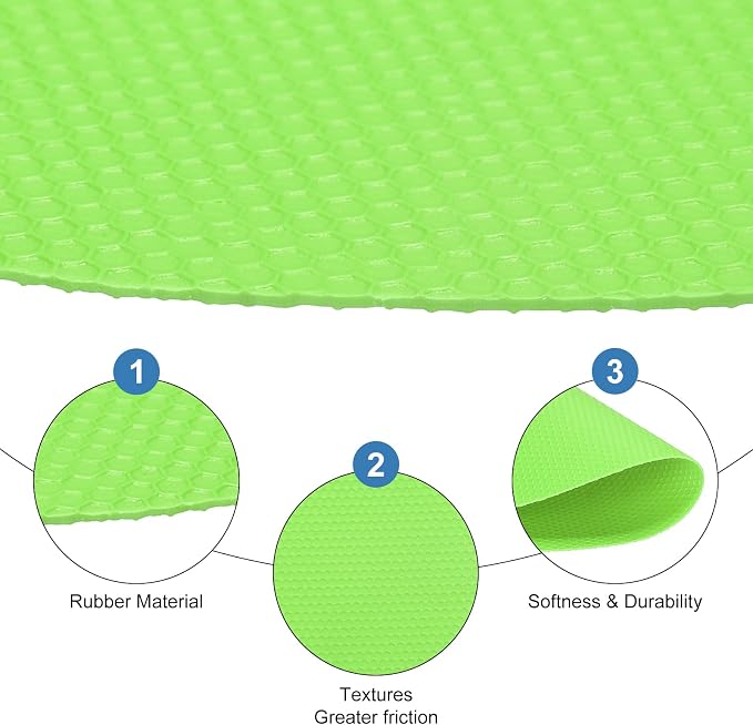 uxcell 3Pcs Rubber Jar Opener Grippers Pads, Multi-function Heat-insulated Non-Slip Grippers Pads for Jars, Kitchen Tool for Easy Opening (Green, Circle)