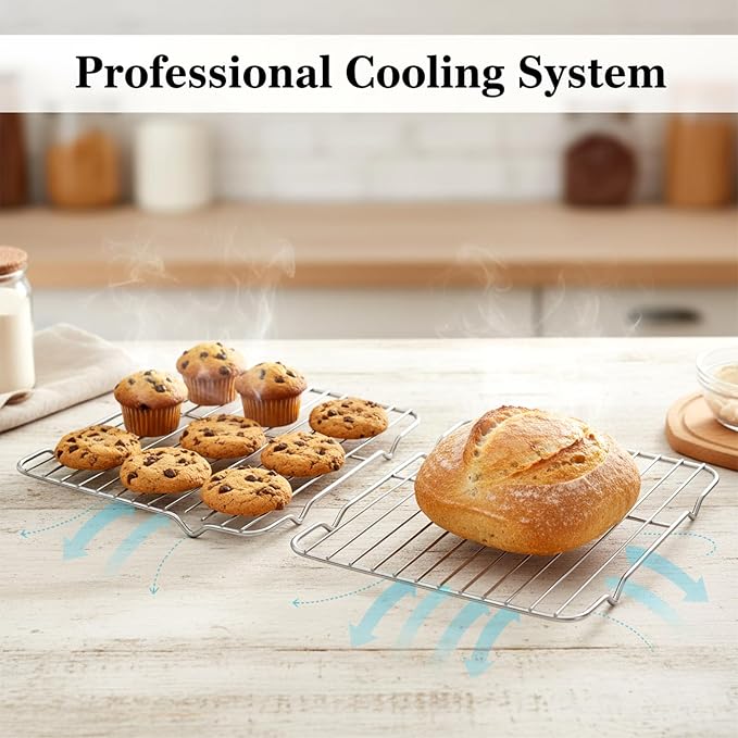 cobee1 Pc Cooling Rack For Baking, Roasting Rack Stainless Steel Wire Racks Cooling With 4 Legs, 5.3 X 8.5 Inch Rectangle Cooking Racks For Baking Cooking Roasting Oven