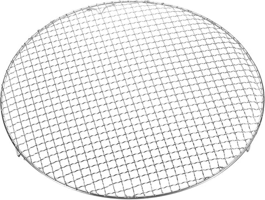 HARFINGTON Round Cooking Rack 16-inch 201 Stainless Steel Cross Wire Barbecue Grill Net with 20mm Legs for Cooking Baking Steaming BBQ