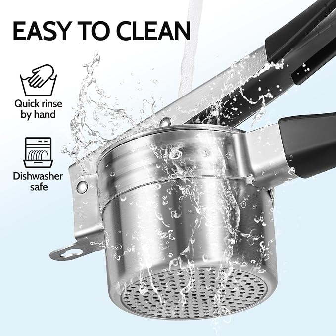 Potato Ricer, Sopito Upgraded Stainless Steel Potato Masher with 3 Interchangeable Discs, Heavy Duty Kitchen Tool Gadget