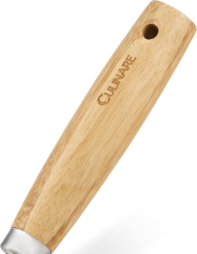 Culinare Naturals C70011 Cake Slicer/Server | Sustainable Bamboo/Stainless Steel | (L)270mm x (W)65mm | Cake Slicer, Cutter and Serving Tool/Kitchen Utensil | Metal Serrated Edge | Not Dishwasher Safe