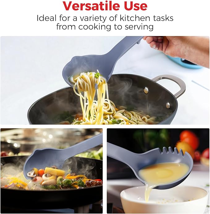 Goldlion Silicone Soup Ladle for Ninja PossibleCooker PRO, PLUS and More | Non-scratch soft silicone coating, built-in rest, heat-resistant, fits Ninja PossibleCooker perfectly