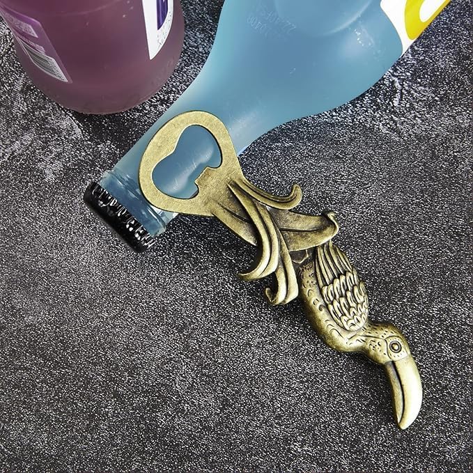 Unique Design Vintage Toucan Parrot Wine Beer Bottle Opener for Bar Bartender Men and Women, Party,Kitchen,Home,Thanksgiving,Christmas (Toucan),