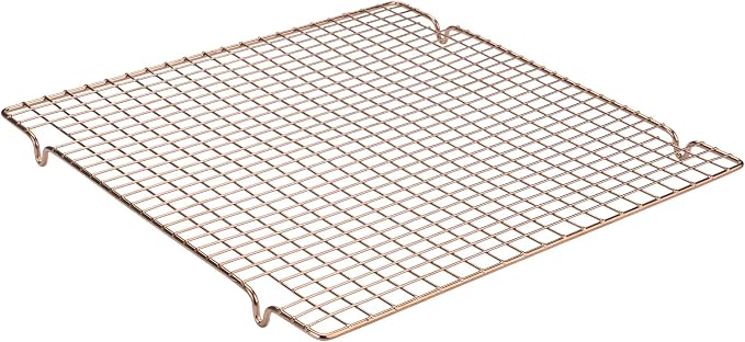 Dr. Oetker Stainless Steel Vintage Easter Manufacture Cooling Rack - Copper PVD Coating 30 x 30 cm for Cakes, Breads and Pastries, Stable Stand
