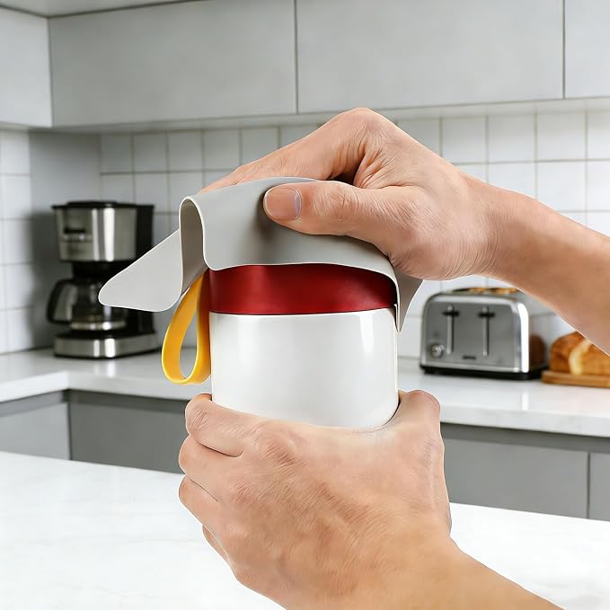 Ninsula 8P Jar Opener Gripper, Multi-function Silicone Jar Gripper with Arthritis Weak Hands, Non Slip Pad, Colorful Rubber Jar Opener Grippers, Lid Cap Gripper Pads(Round & Square)