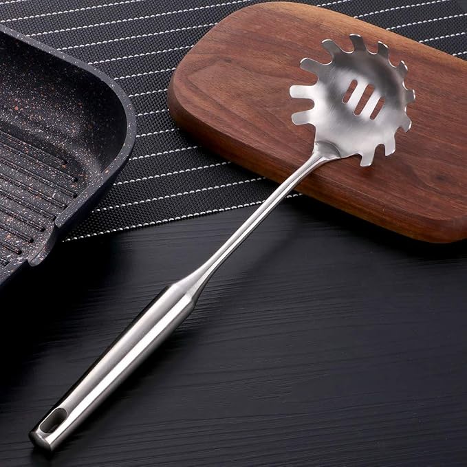 BuyGo Spaghetti Fork 18/8 Stainless Steel Pasta Spaghetti Server, Comfortable Grip Design with Matte Polish, Serve for Noodle, Spaghetti