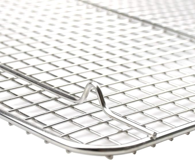 Foraineam 2-Pack Stainless Steel Cooling Rack, 11.5 x 16.5 inch Large Baking Rack Fits Half Sheet Pans, Oven Safe Wire Rack for Cooking, Roasting and Drying