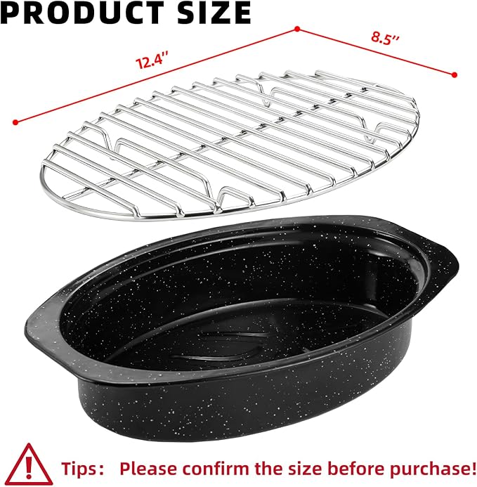12.4" Roasting Rack,Stainless Steel Cooling Rack, Oven & Dishwasher Safe | Baking Rack for Turkey Chicken Roasting, Perfect for Thanksgiving Christmas Gift for Dad Mom Wife
