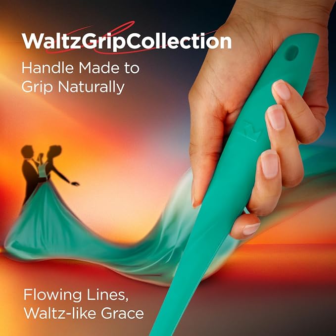 Kitchen Mama WaltzGrip Platinum Silicone Basting Pastry Brush, Teal | Heat-Resistant, For Cooking, Baking, Grilling, Spreading Oil or Butter, Dishwasher-Safe