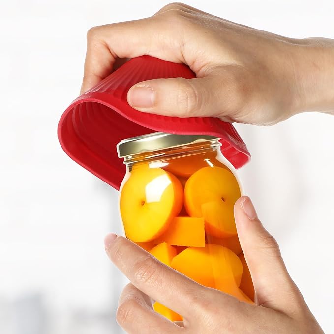 3 Pack Rubber Jar Opener, 3.7 Inch Round Silicone Jar Opener Gripper for Seniors with Arthritis Weak Hands, Non Slip Jars Lid Openers Kitchen Lid Cap Gripper Pads Multi-function Coasters