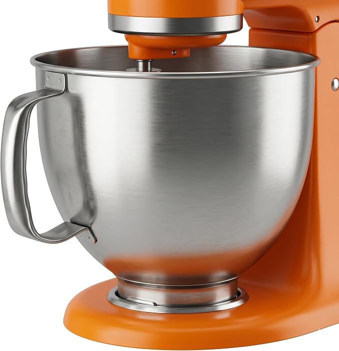 Stainless Steel Mixer Bowl Fit for KitchenAid Artisan&Classic Series 4.5-5 QT Tilt-Head Stand Mixer, Mixing Bowl with Comfortable Handle