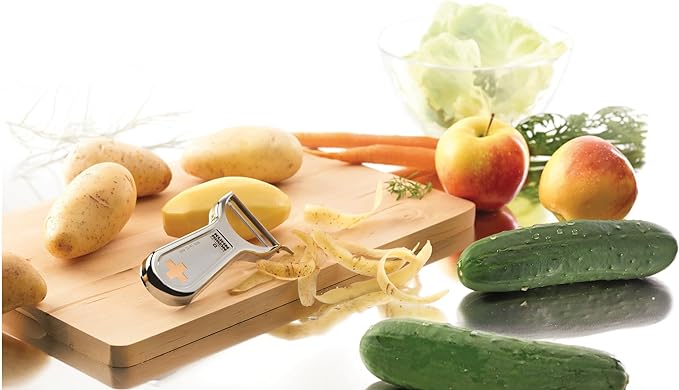 Kuhn Rikon Swiss Metal Peeler 4”, Stainless Steel