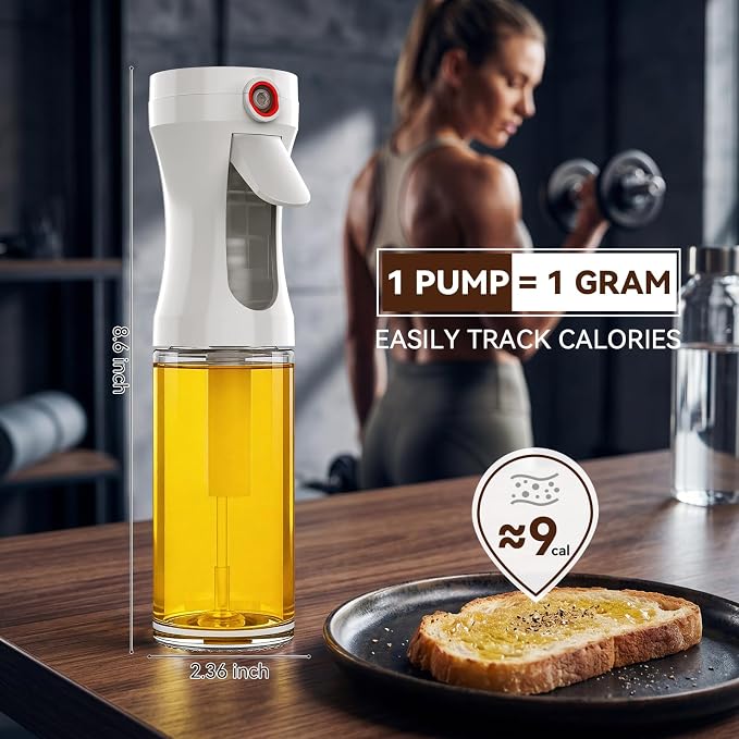 Olive Oil Sprayer for Cooking,Glass Oil Sprayer Mister Spray Bottle, 1g Per Press Oil Spritzer, Olive Oil Spray Bottle Dispenser for Air Fryer, Salad, Grilling, Kitchen Gadgets Essentials Tools