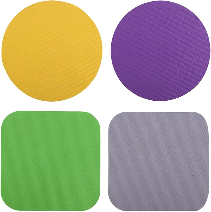 LUTER 4pcs Jar Opener Gripper Pad for Seniors with Weak Hands, Rubber | Multi-function Silicone Bottle Opener Lid Cap Rubber Gripper Pads Kitchen Coasters Gadgets, Yellow, Purple, Green, Gray