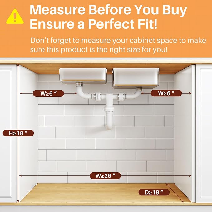 PXRACK Under Sink Organizer, 1-Pack 3-Tier Height Adjustable Thickened Metal Pull out Cabinet Organizer Shelf, Slide out Storage Drawer Rack for Bathroom Kitchen Pantry Home Organization, Black