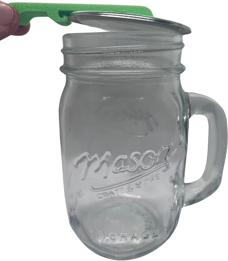 Canning and Mason Jar Opener, Easy Release Vacuum Seal for all lids magnetic (Green)