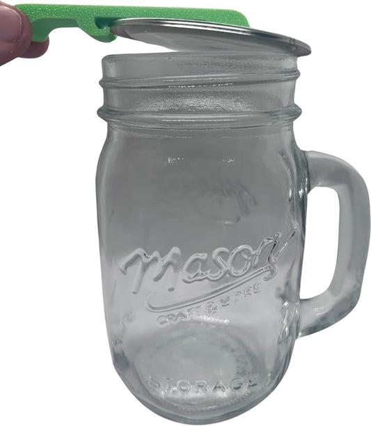 Canning and Mason Jar Opener, Easy Release Vacuum Seal for all lids magnetic (Green)