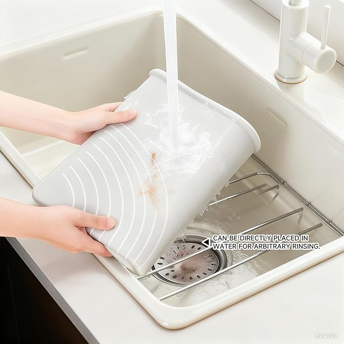 LCOCWMYS Silicone Baking Mat 25"L x 18"W Silicone Baking Mat with Raised Lip, Ideal for Making Pastries, Bread, Cookies, Pizza, Fondant, Pasta
