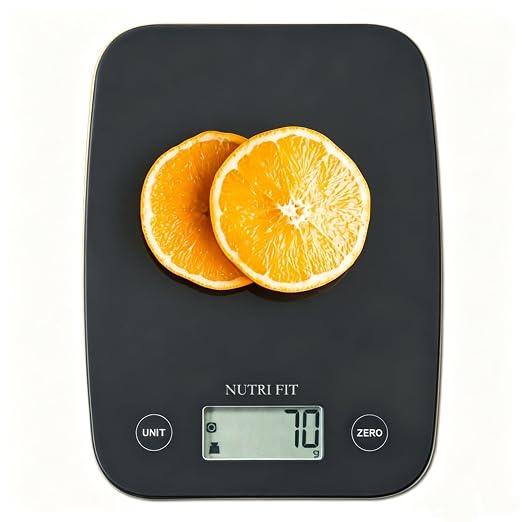 Digital Food Scale 11lb Kitchen Scales for Cooking Baking Black | Weight in Ounces & Grams, 1g Precision, Max 11lbs, Smart Tare, LCD Display, 4 Units, For Weight Loss, with 2AAA Batteries