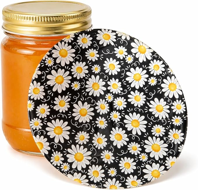 Andreas Silicone Jar Opener, Daisy – 6.25" Non-Slip Lid Gripper & Garlic Peeler, Food and Dishwasher Safe, Multi-Use, Durable Silicone & Fabric, Made in the USA, JO-139