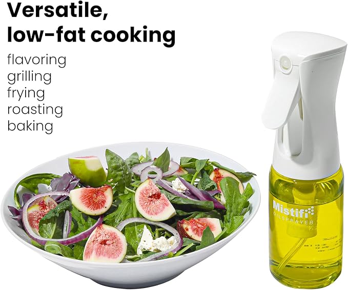 Mistifi Glass Oil Sprayer/Mister 5.1 fl oz (150ml), For Cooking Oil, Olive Oil, Soy Sauce, Vinegar, Non-Aerosol Refillable Dispenser, Spray Bottle (FS631 SummerLemon)