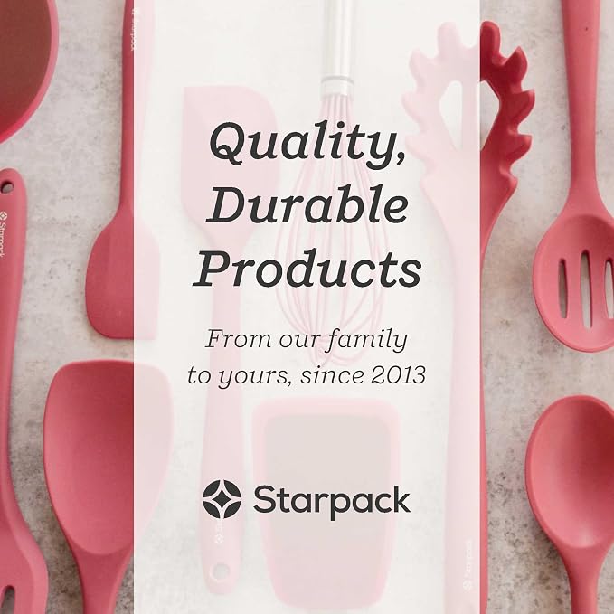 Starpack 'Ladle of Love' XL Premium Silicone Ladle Spoon - Up-to 600°F High Heat Resistant Soup Ladles - Kitchen Ladles for Serving, Non Stick Silicone Spoons, LFGB Grade Cooking Spoon - Earthy Pink