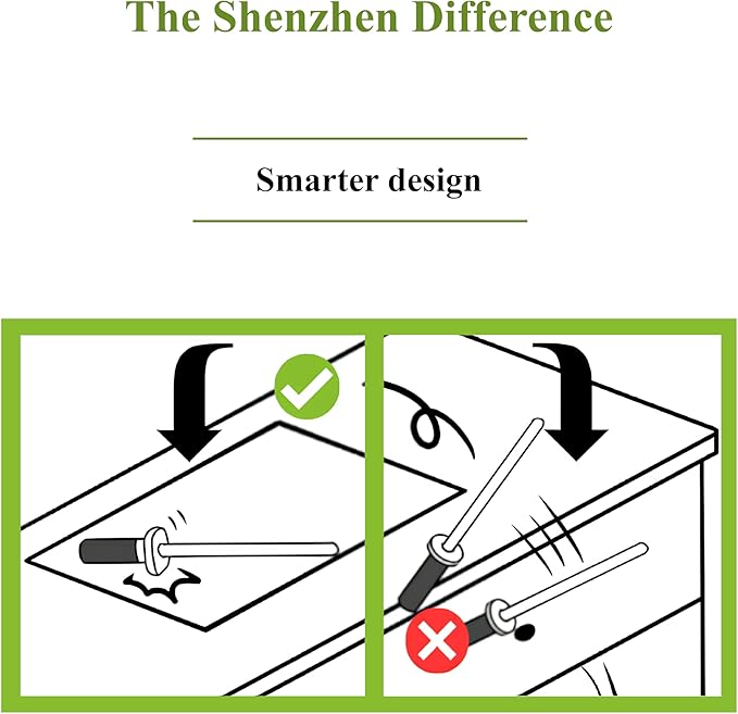 Shenzhen Knives Ceramic Honing Rod 12 Inch – Ceramic Knife Sharpener for Chef, Carving, Paring & Hunting Knives – HRC 68 Alumina, 1000 Grit – Rectangular Safety Guard