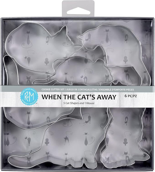 R&M International When the Cat's Away Cookie Cutters, Assorted, 6-Piece Set